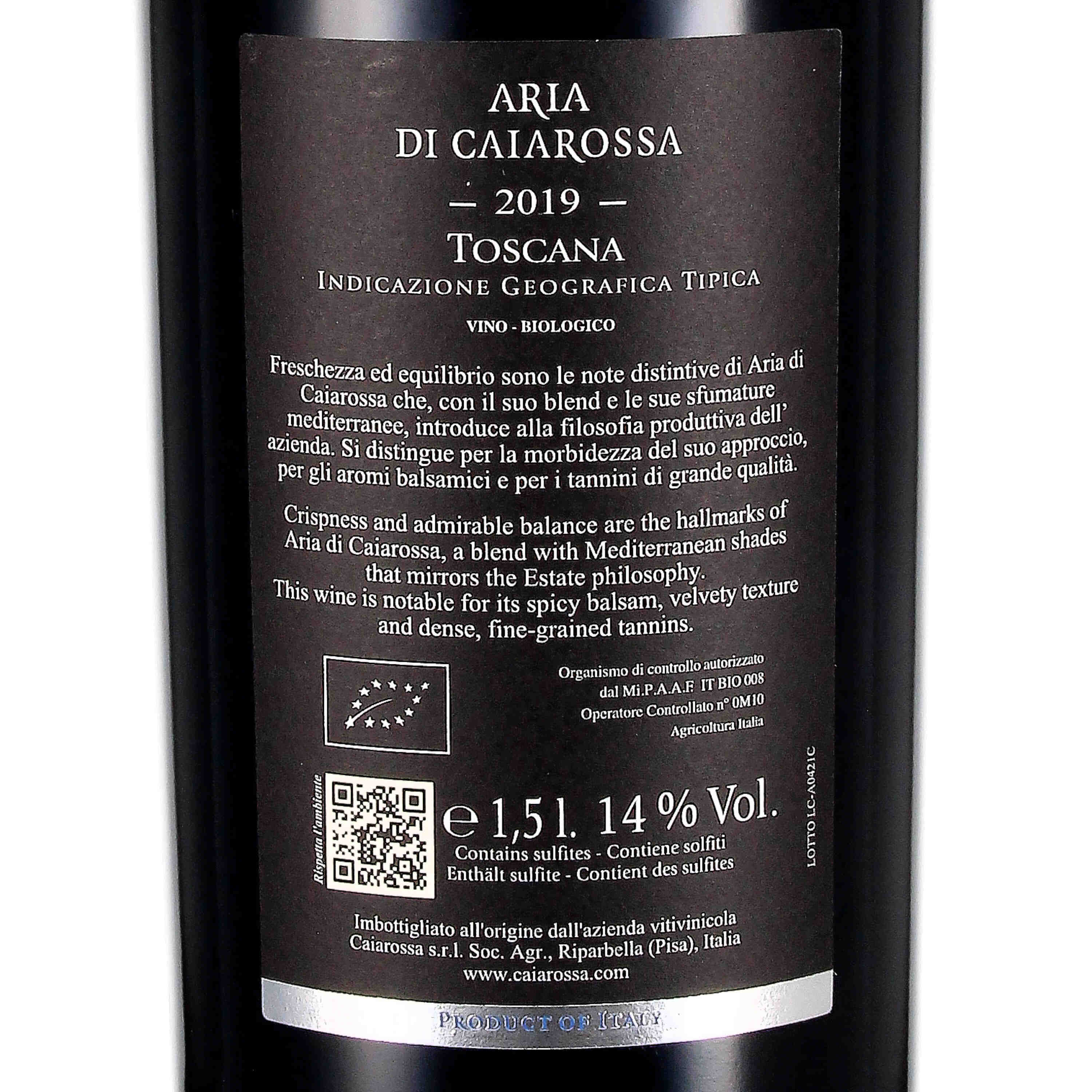 Aria di Caiarossa Toscana rosso IGT 2019 (bio) - Magnum