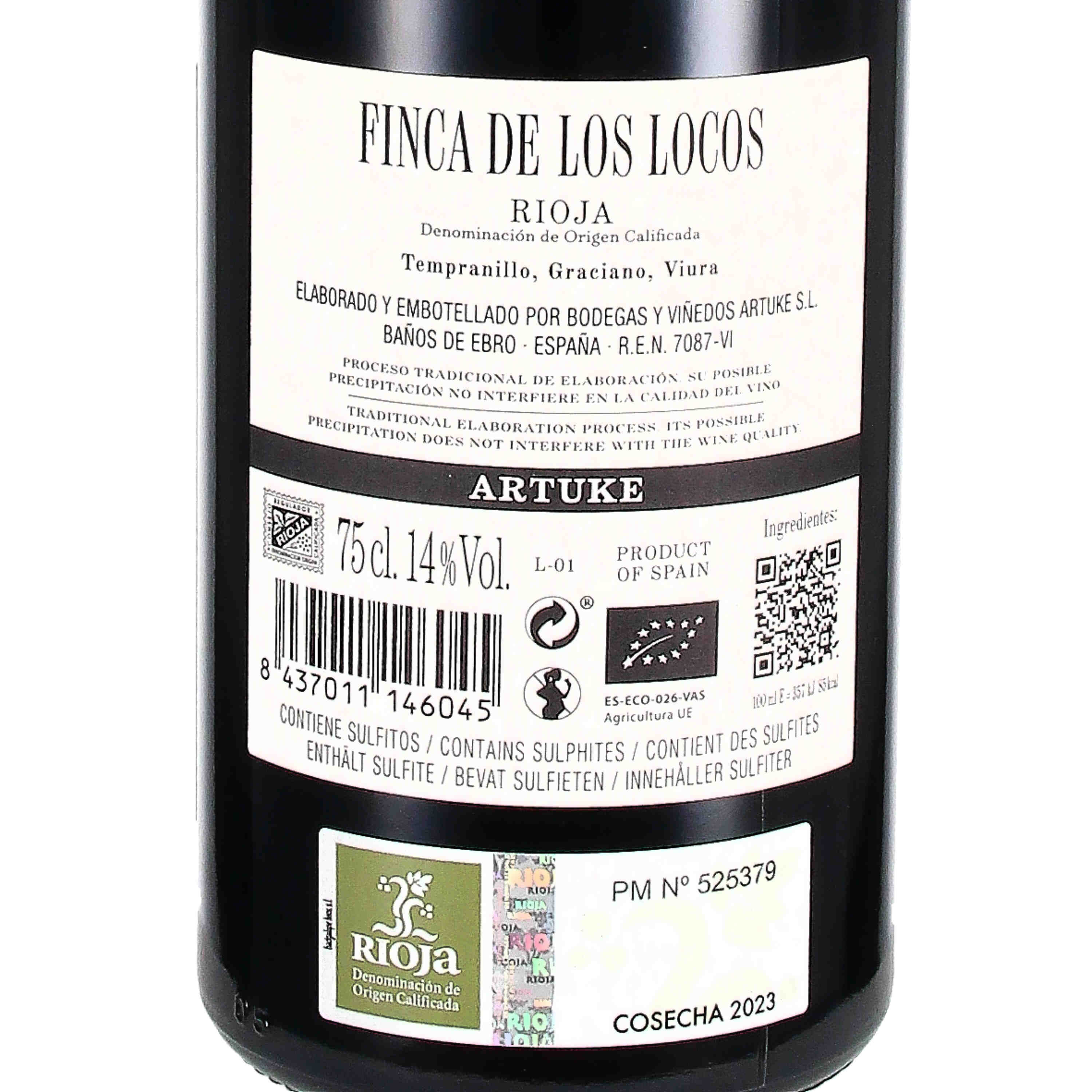 "Finca de los Locos" Tinto 2023 Rioja D.O.Ca