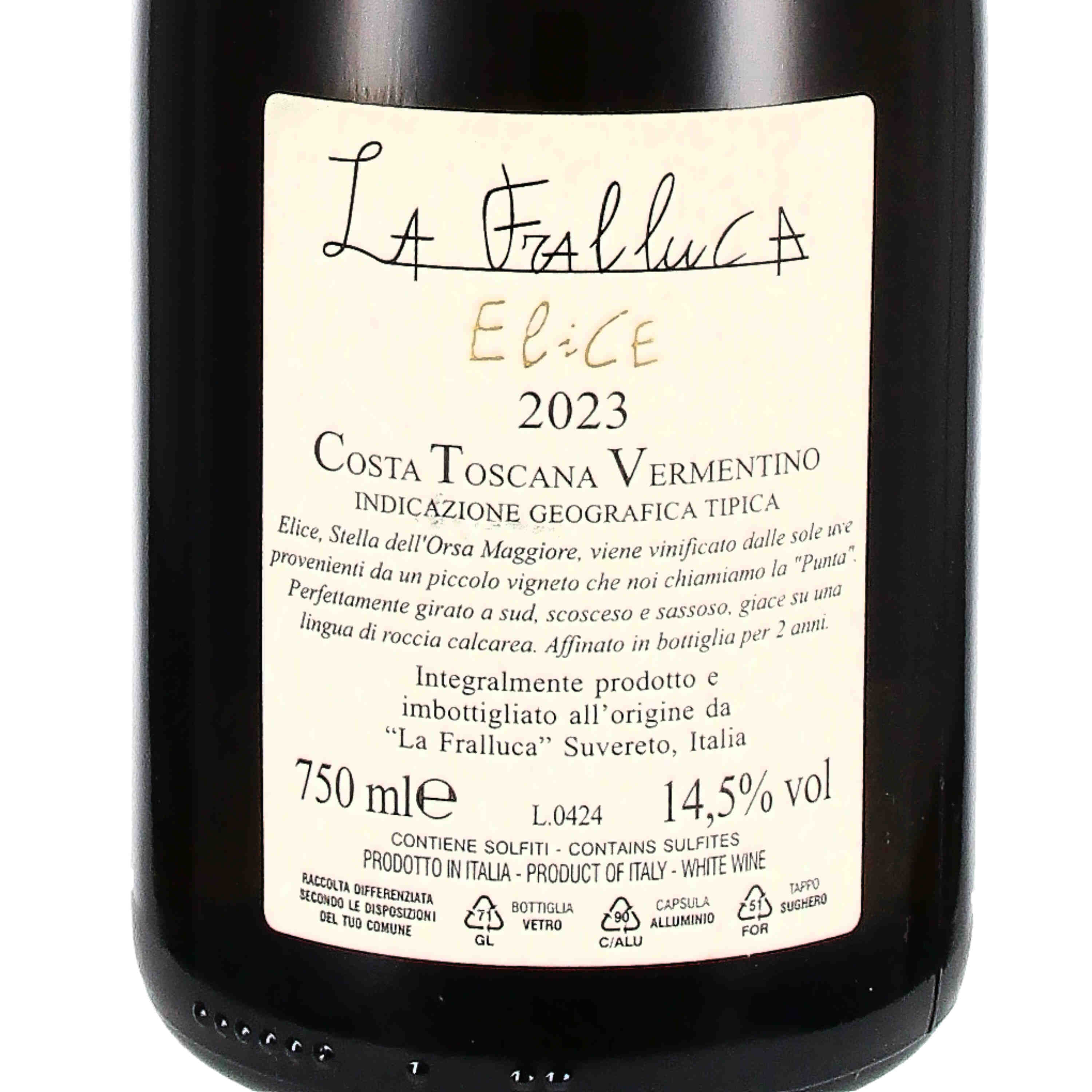 Fralluca Vermentino Costa Toscana IGT Elice 2023