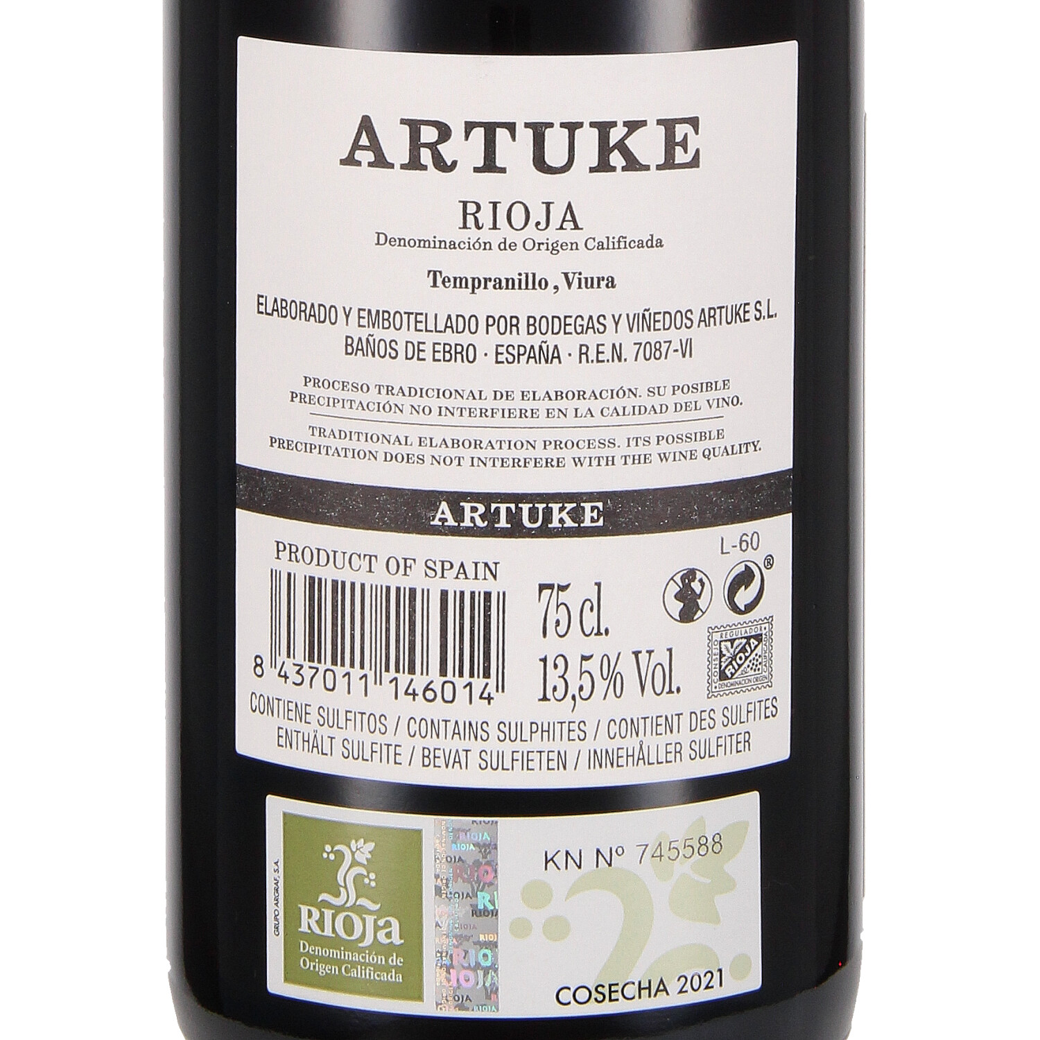 Artuke "Artuke" tinto 2024, Rioja D.O.Ca