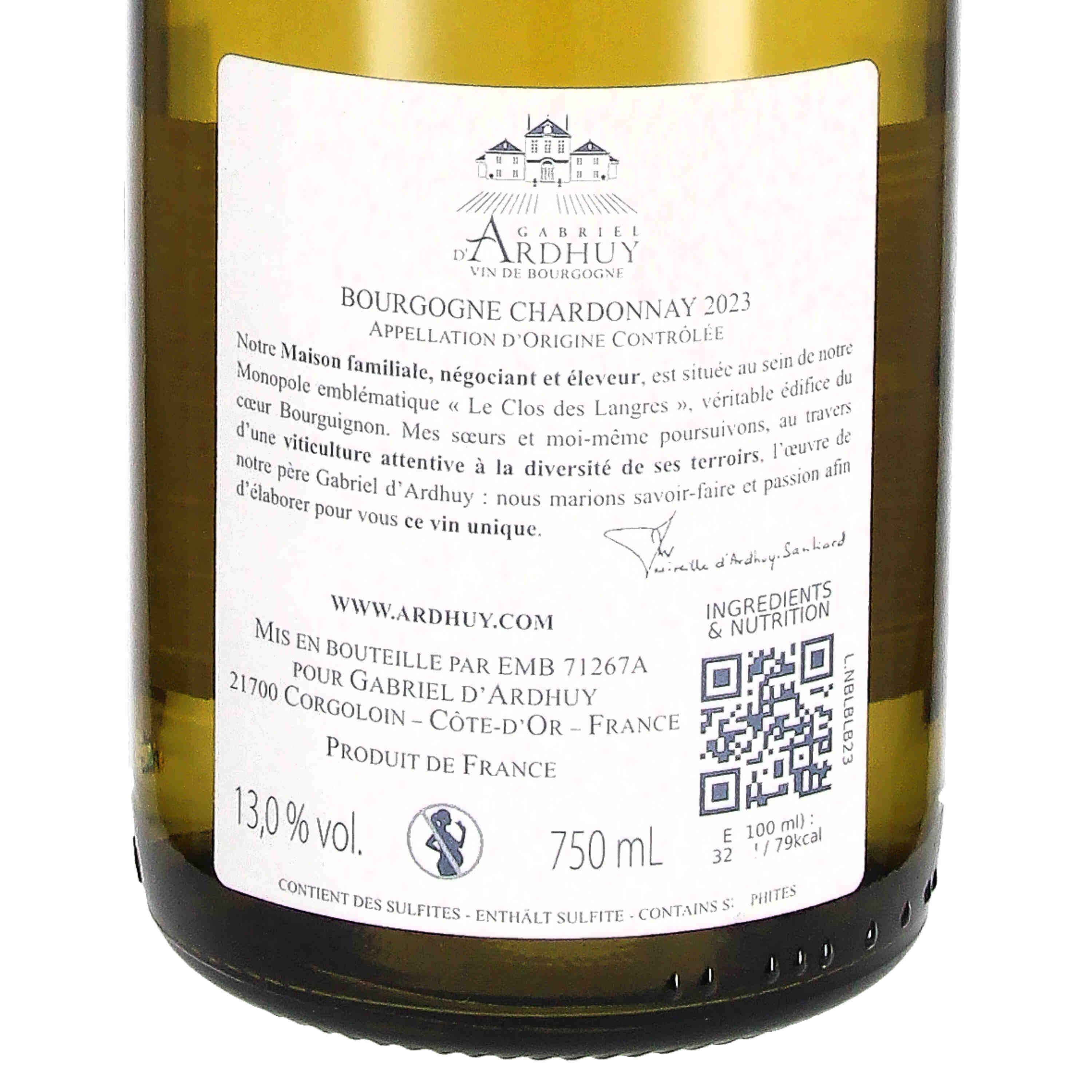 Bourgogne Chardonnay AOC 2023