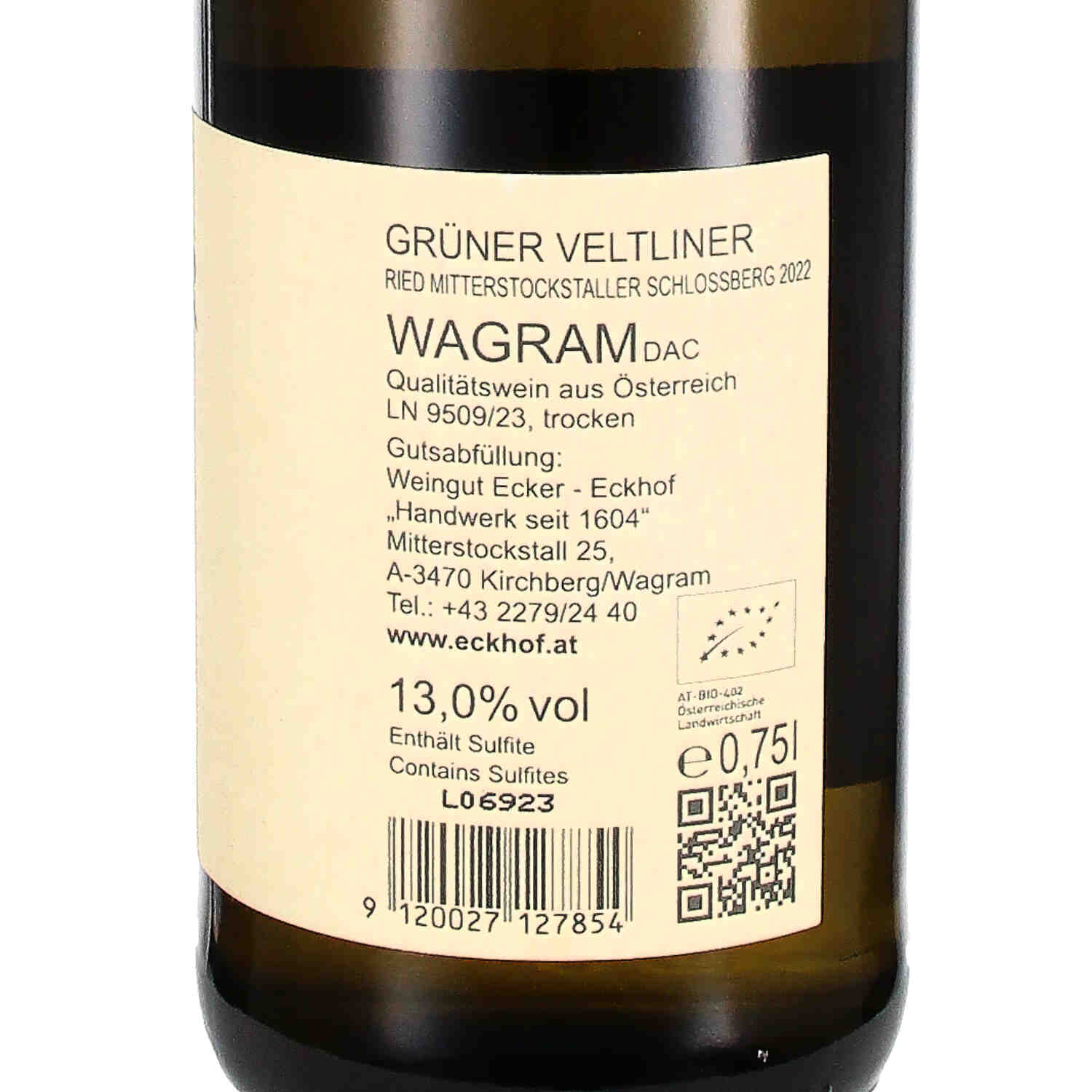 Grüner Veltliner Schlossberg 2022, QW (bio)