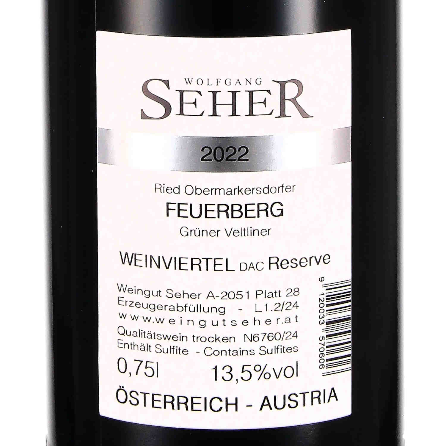 Grüner Veltliner Feuerberg Weinviertel DAC Reserve 2022