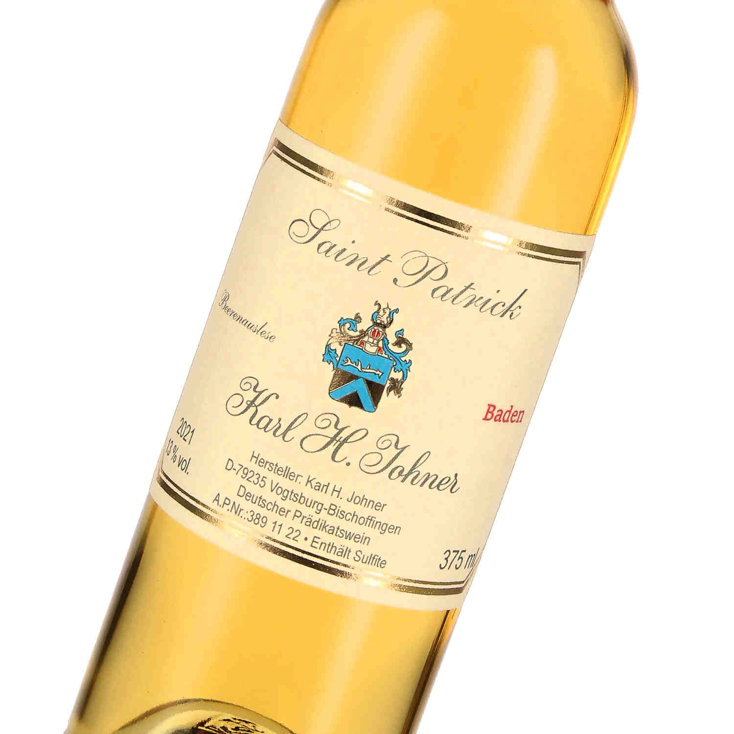 Beerenauslese Saint Patrick 2021 - halbe Flasche