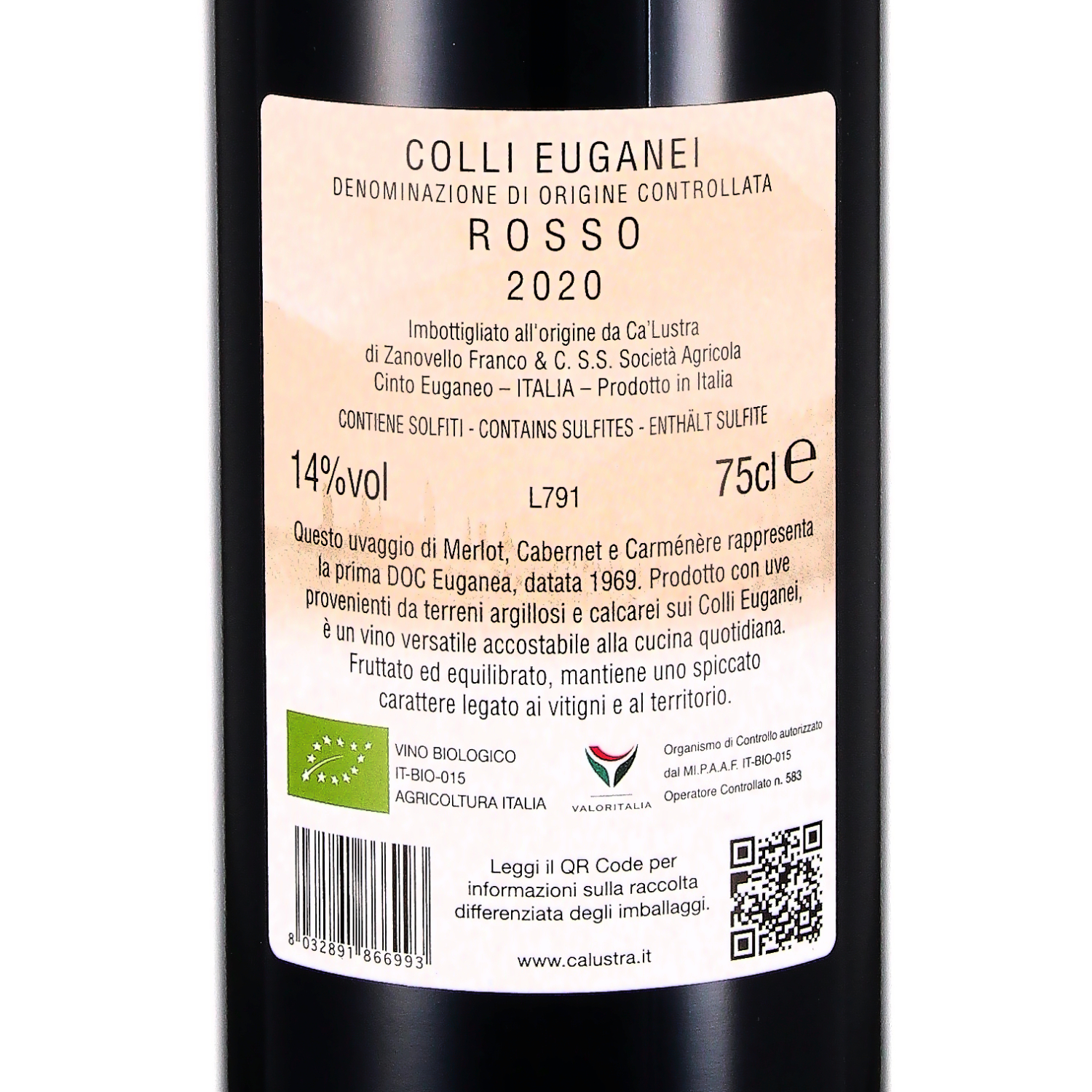 Rosso DOC Colli Euganei 2020 (bio)