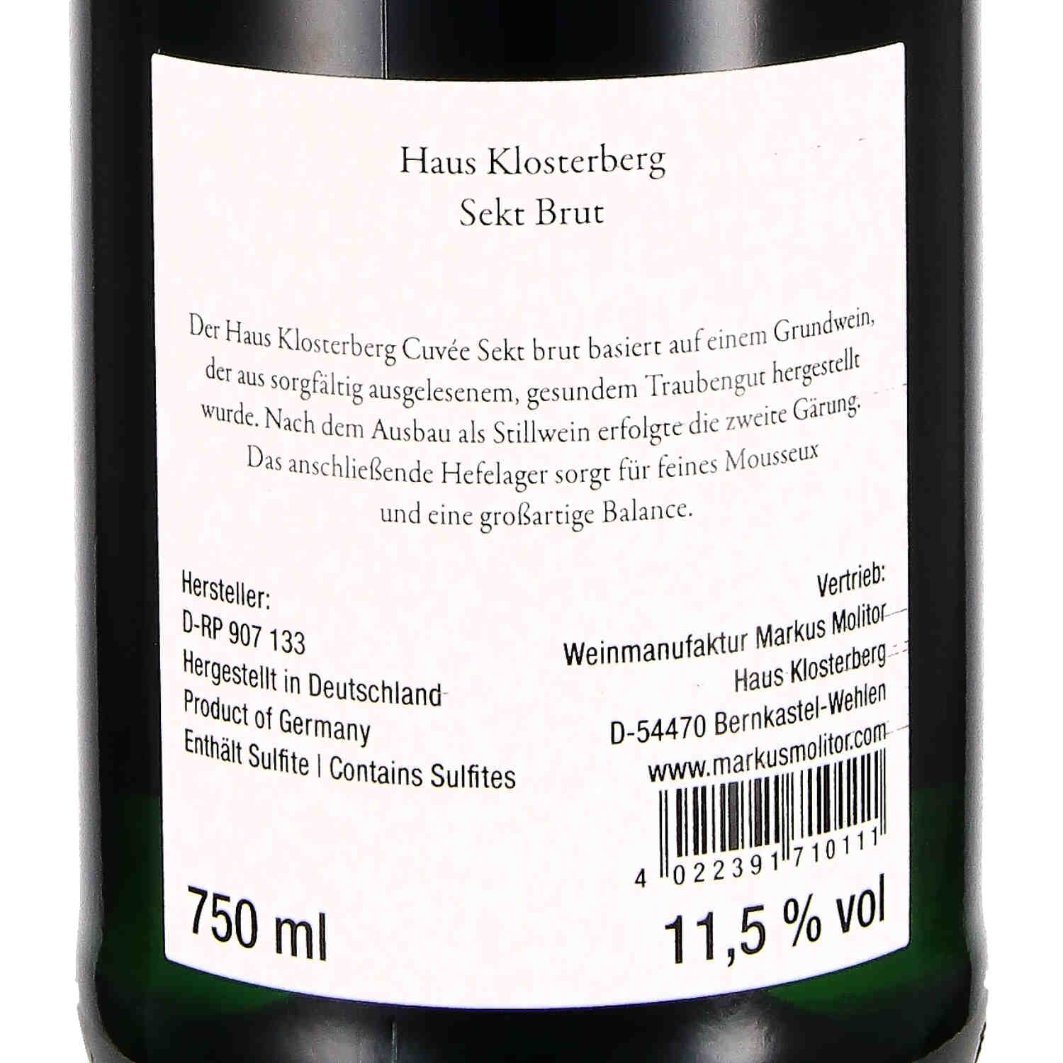 Sekt Cuvée brut Haus Klosterberg
