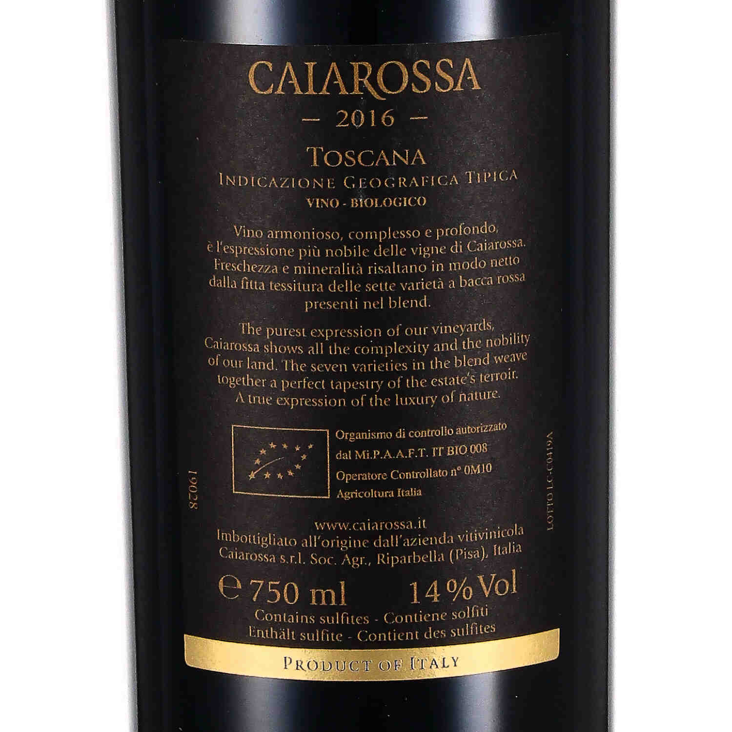 Caiarossa Toscana rosso IGT 2016 (bio)