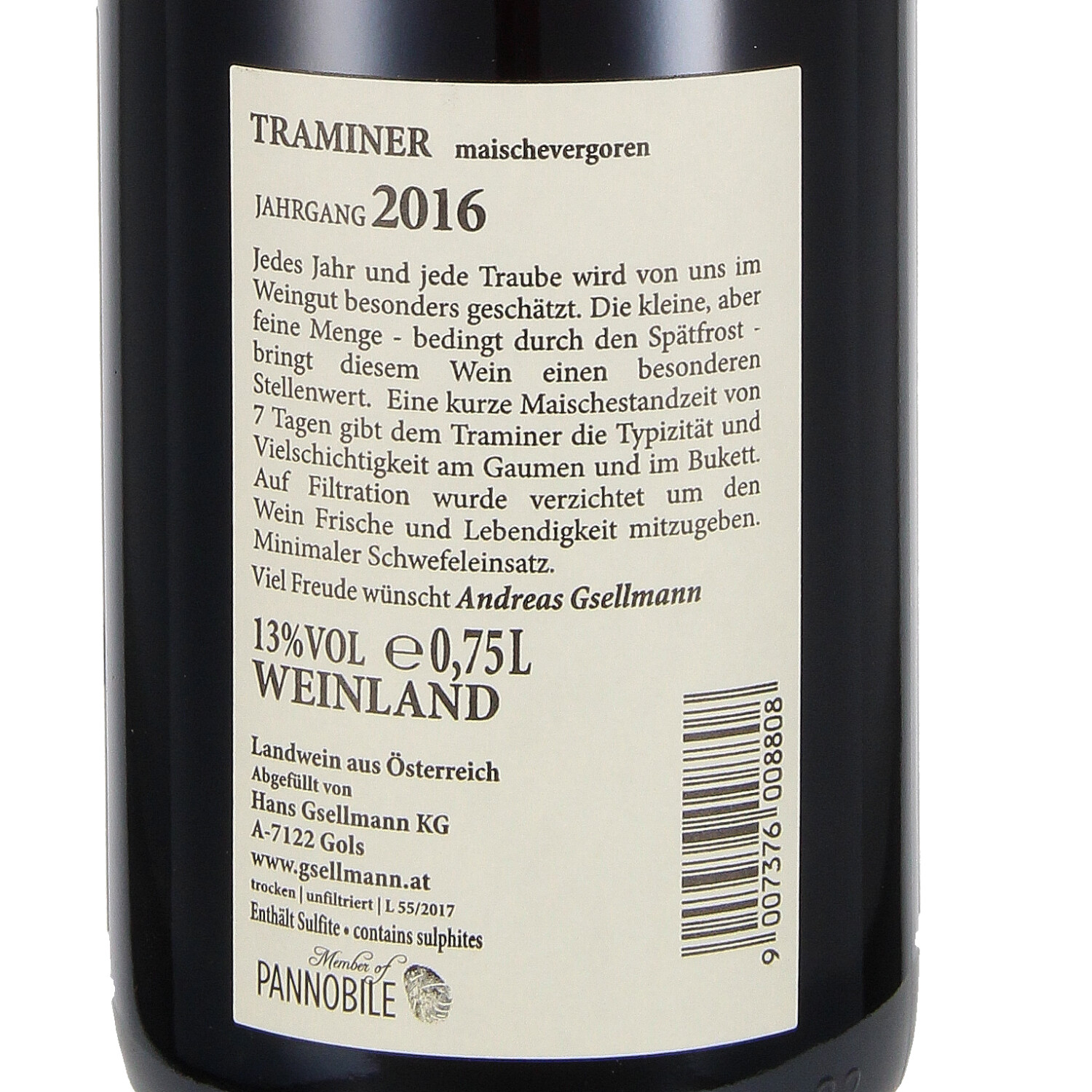 Traminer 2016 Lw