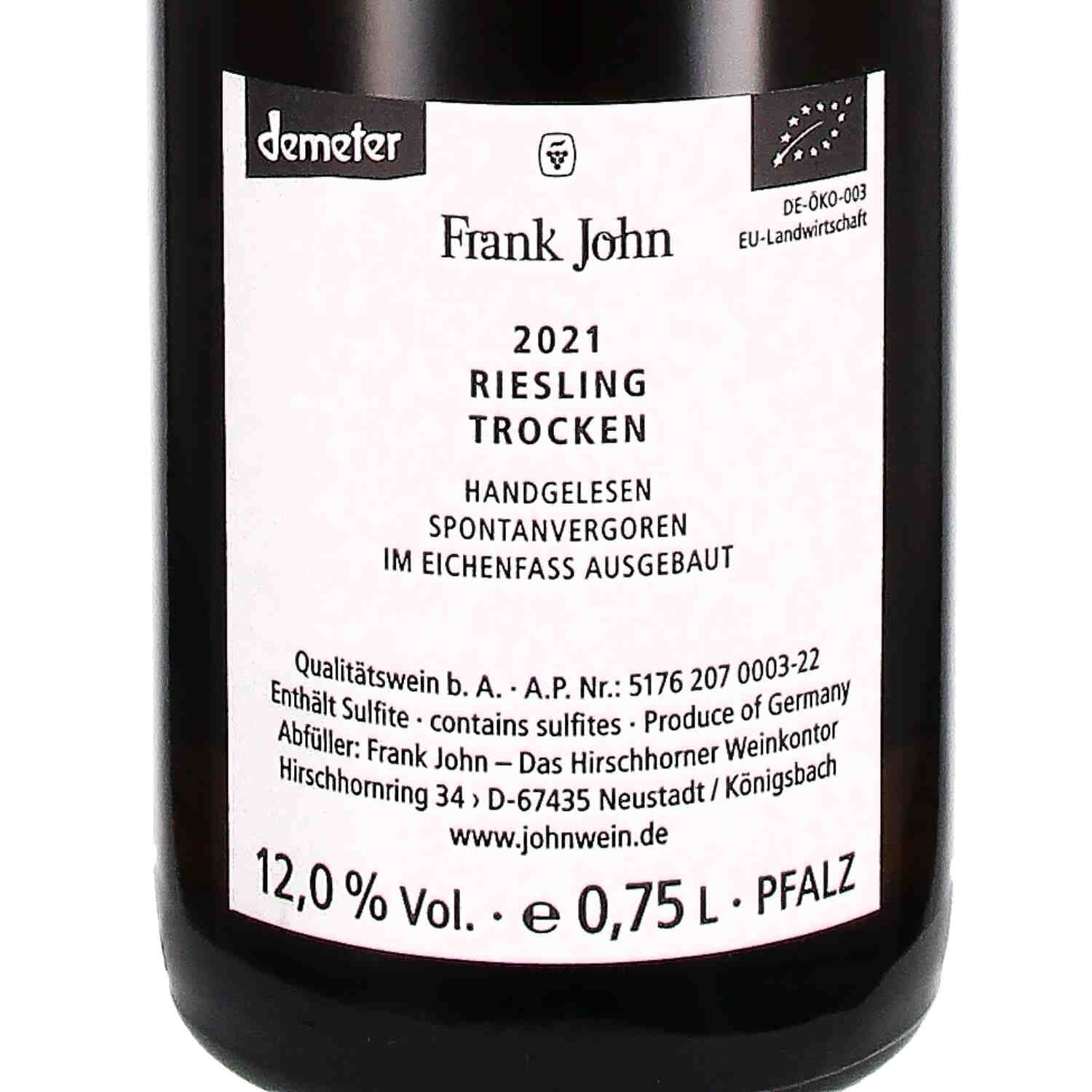 Riesling Buntsandstein 2021 (bio)