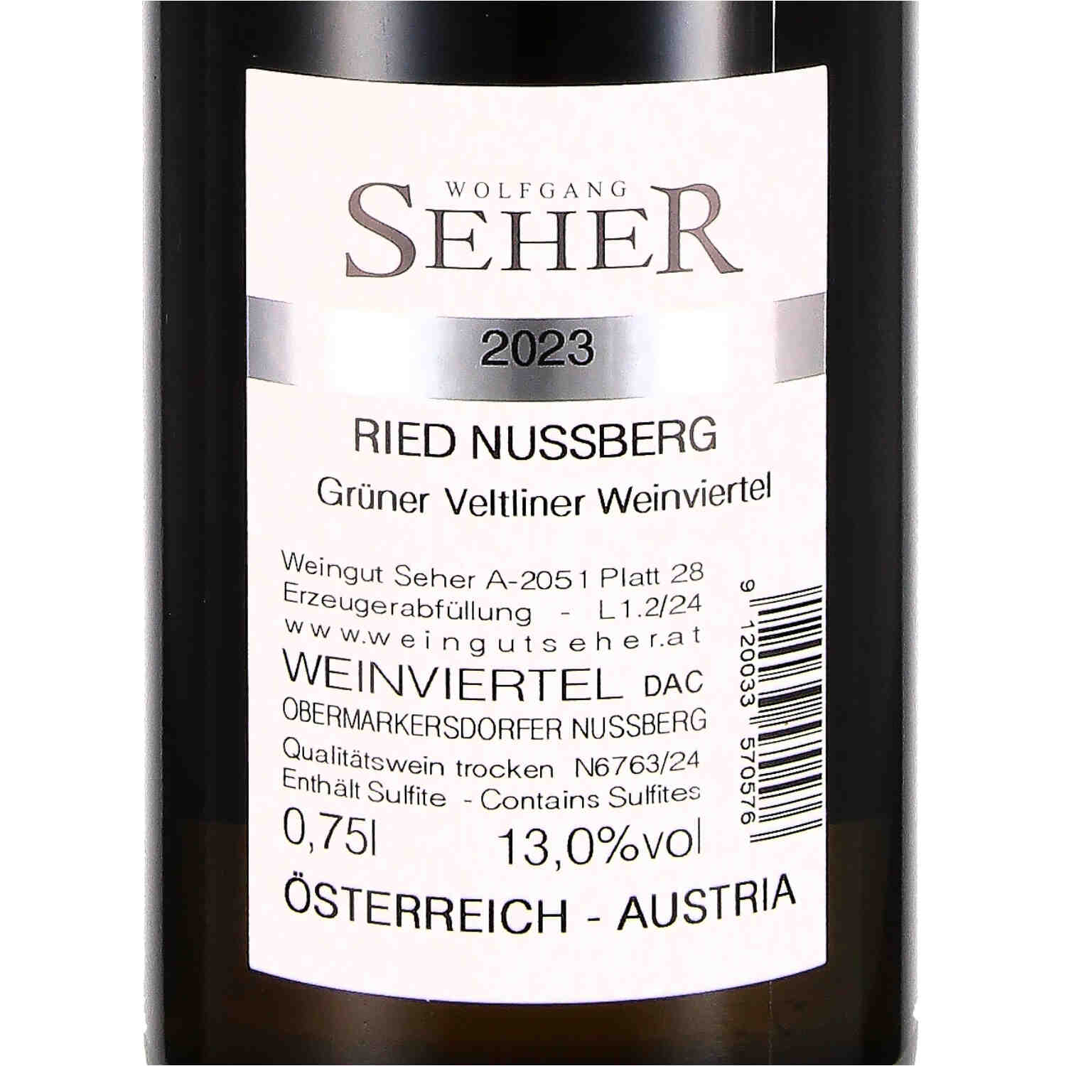 Grüner Veltliner "Nussberg" Weinviertel DAC 2023