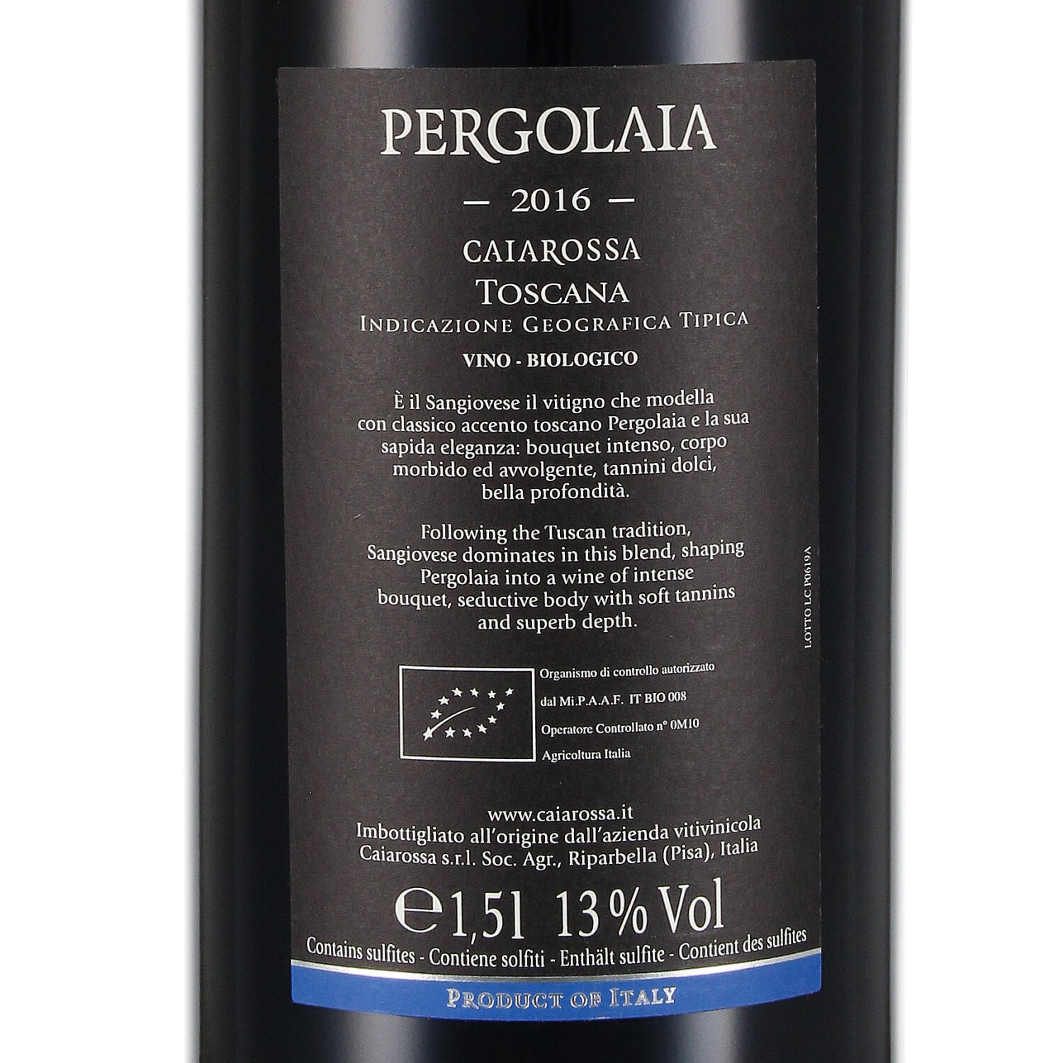 Pergolaia Toscana rosso IGT 2016 (bio) - Magnum