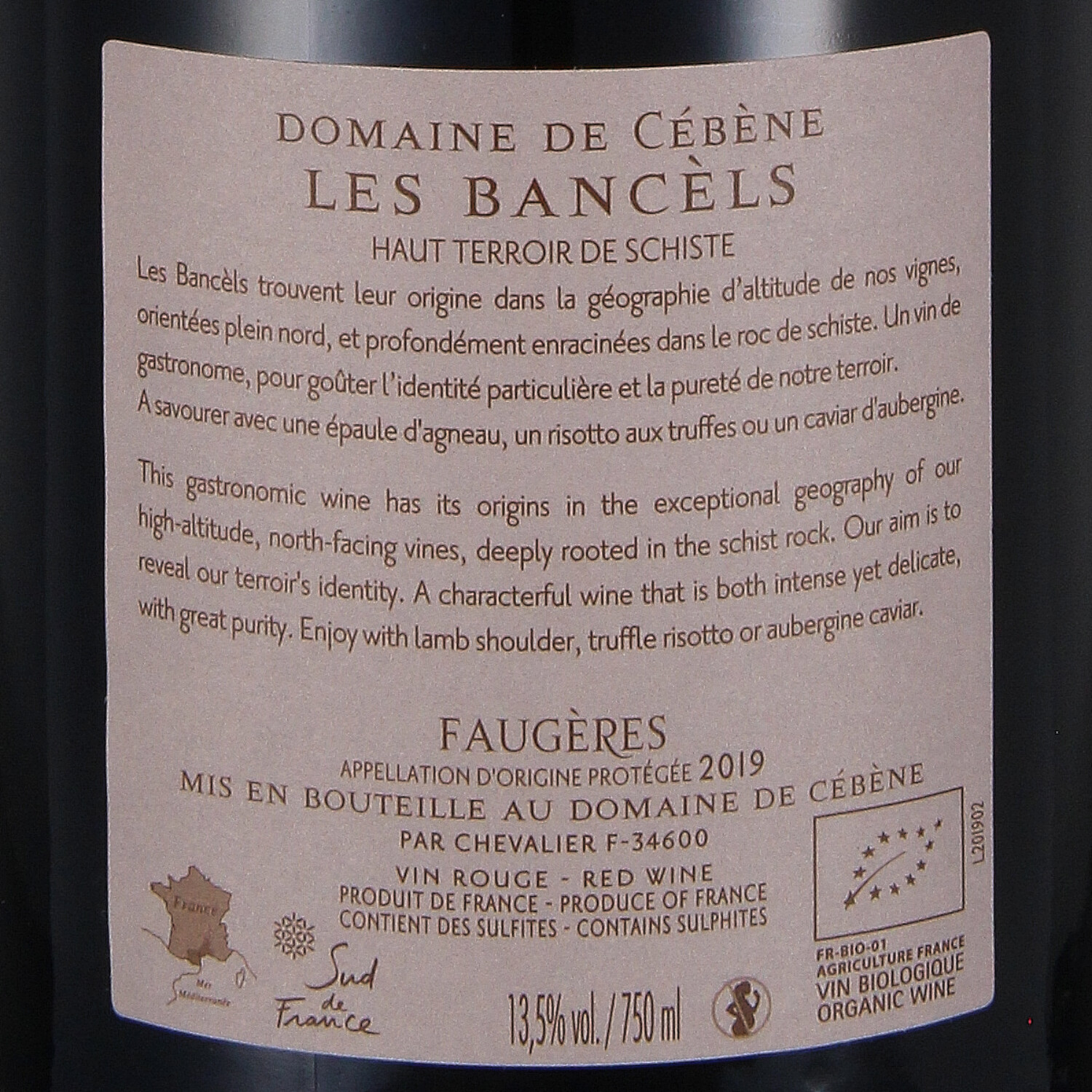 Les Bancels AOP Faugères 2019 (bio)