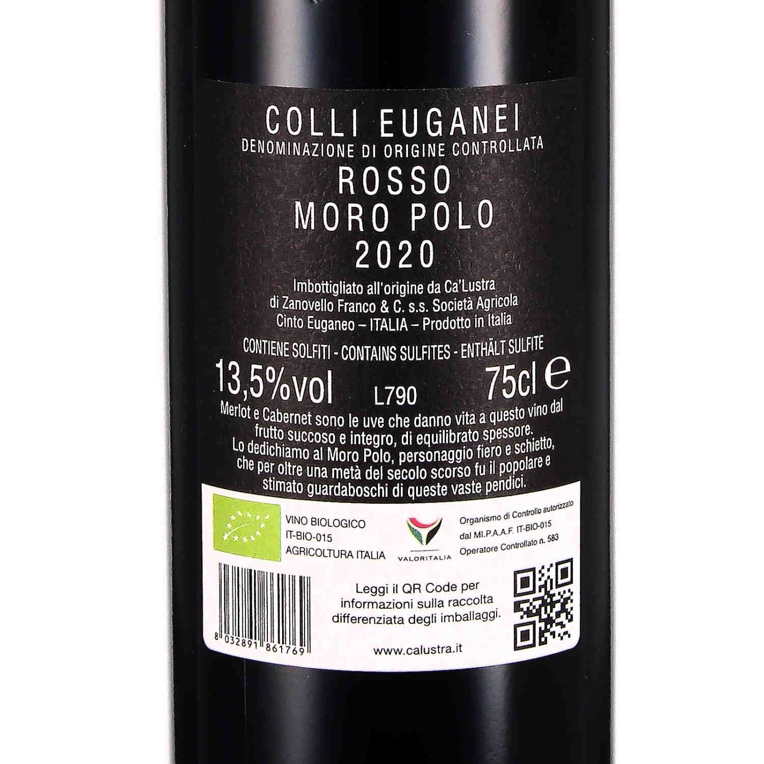 Moro Polo Rosso DOC Colli Euganei 2020  (bio)