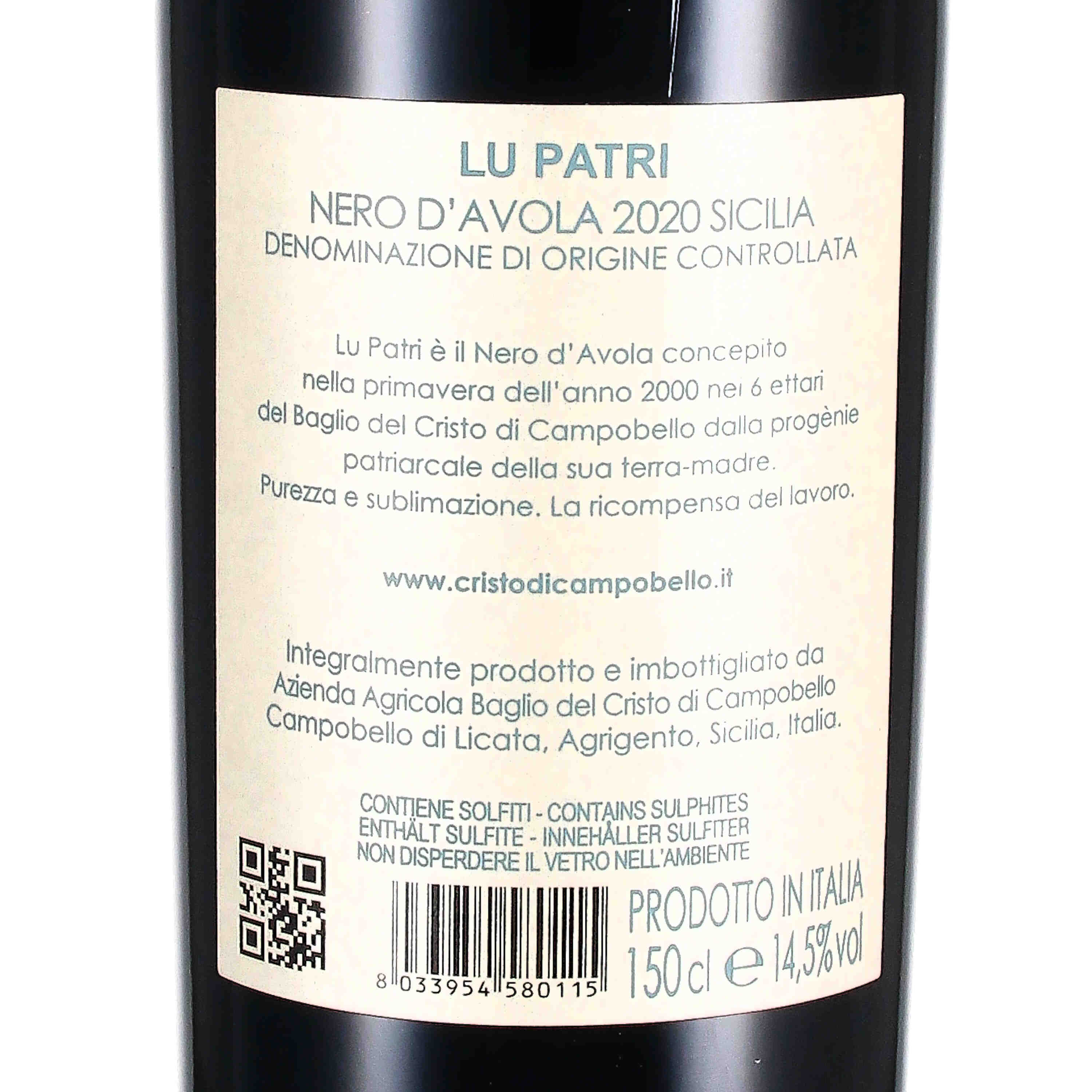 Lu Patri Nero d´Avola 2020 IGP - Magnum i.d. OHK
